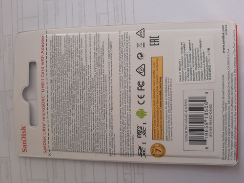 Imagem 2 de 2 de Cartão De Memória 64gb Sandisk