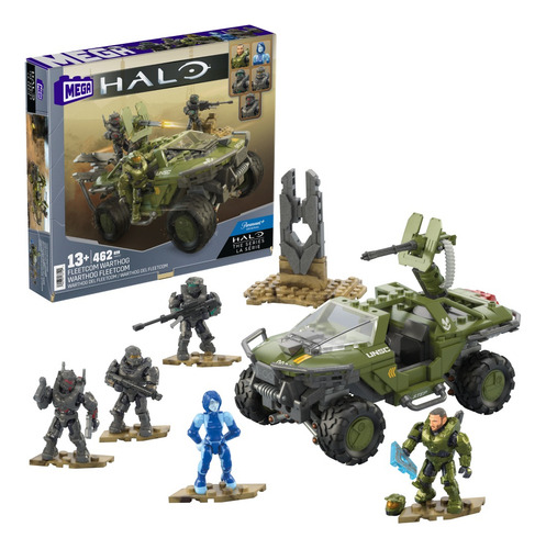 Mega Construx Halo, Warthog del Fleetcom, Juguete Construcción, Juguetes para Niños de 13 años en adelante 462