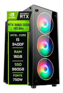 Pc Gamer Intel I5 9400f 16gb (rtx 3060 12gb) Ssd 960gb 750w