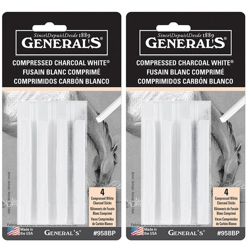 General Pencil Gp958-bp - Barras De Carbón Comprimido (4 Uni