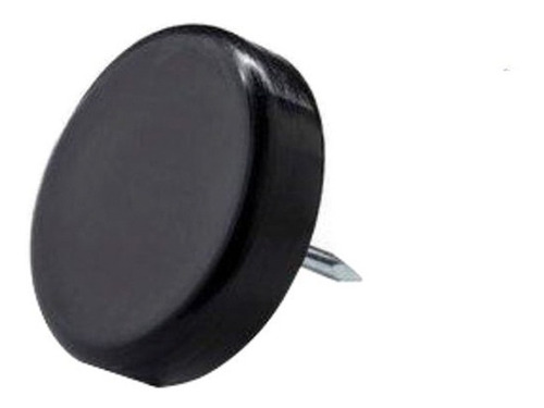 Pé Sapata Plástica Preta Com Prego Ø20mm 8 Un R1281