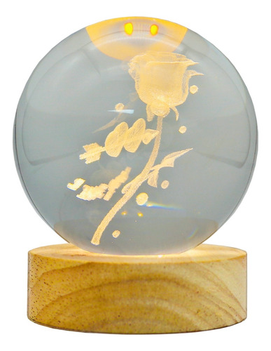 Lámpara De Noche Bola De Cristal Led Diseños 3d