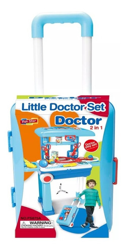 Set Medico Para Niños 2 En 1 Little Doctor Convierte Maletín