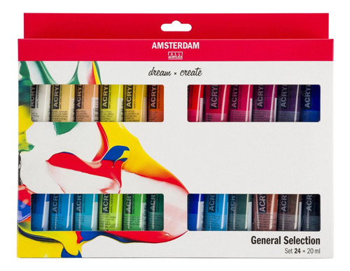 Acrílico Amsterdam Set 24 Colores 20ml Selección General