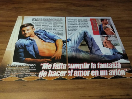 (v230) Rodrigo Gascon * Clippings Revista 2 Pgs * 2019 (Usado)