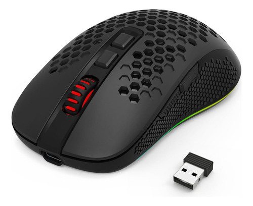 Mouse Gamer Redragon Hana Rgb Sensor Paw3104 7200 Dpi Preto