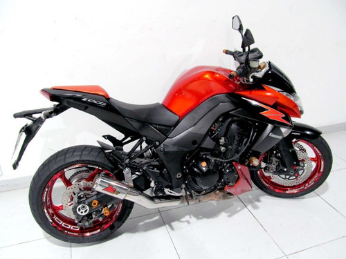 Imagem 2 de 12 de Kawasaki Z 1000 Abs 2012 Laranja