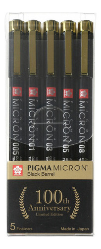 Set Pigma Micron Sakura Black Barrel 100 Años