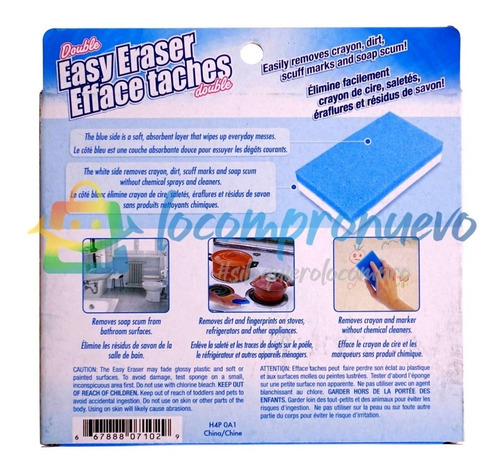 Esponja Scrubber Cleanz Eraser de fibra sintética