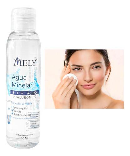 Agua Micelar Acido Hialuronico Mely Limpieza Facial Tonifica