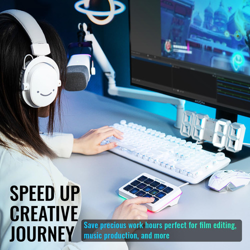 Controlador De Transmisión Ampligame Fifine Gaming D6 Con 15