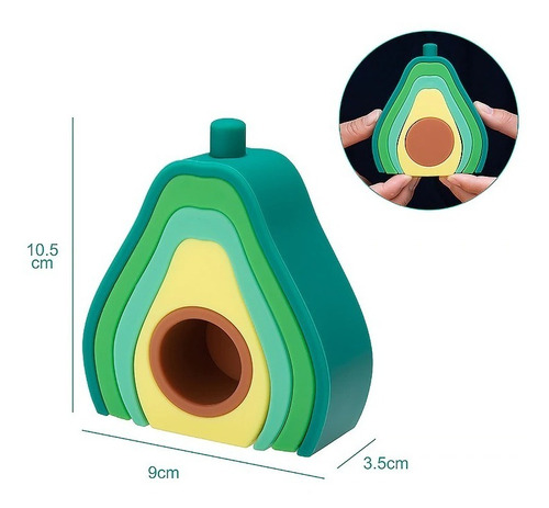 Imagen 5 de 8 de Juguete Didactico Palta De Silicona Mordedor Para Bebe Juego