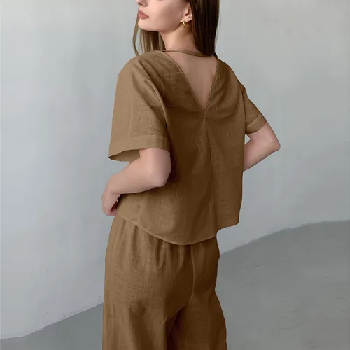 Conjunto De Pijama D Para Mujer, Casual, Ropa De Hogar, Pant