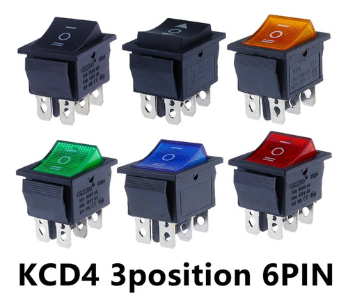 Czke 2pcs Kcd4 Rocker Switch On-off 2 Position 4 Pins / 6