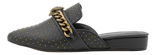 Mules Kurt Geiger Flats Negras Aguila Nuevas Originales