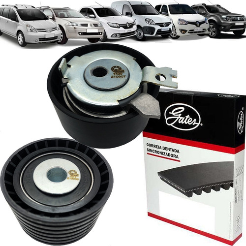 Imagem 1 de 10 de Kit Correia Dentada Tensor Renault Scenic 1.6 16v 2000/...