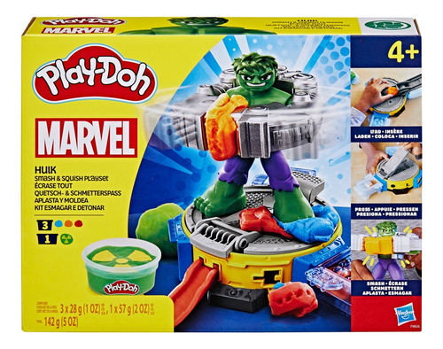 Play Doh Marvel Set De Juego Hulk Aplasta Y Moldea. Impotado