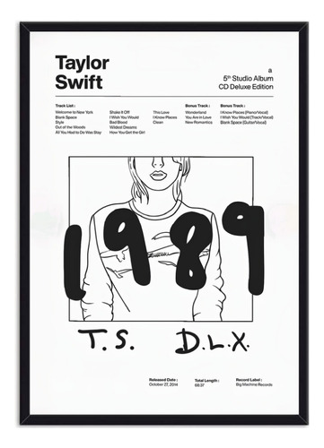 Cuadro Decorativo Taylor Swift Álbum 1989