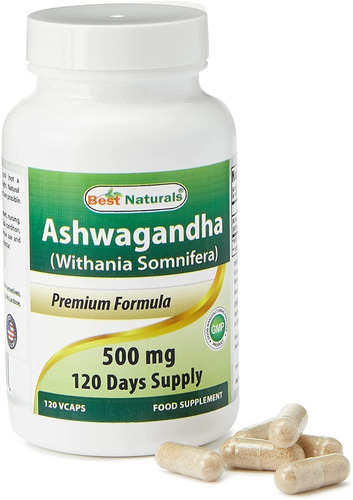 Ashwagandha 500 Mg Best Naturals 120 Capsulas