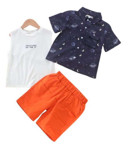 Conjunto De Camiseta, Camisa Y Short De Universo Cósmico