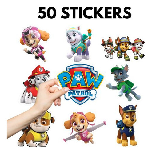 Paw Patrol 50 Stickers Calcomanias