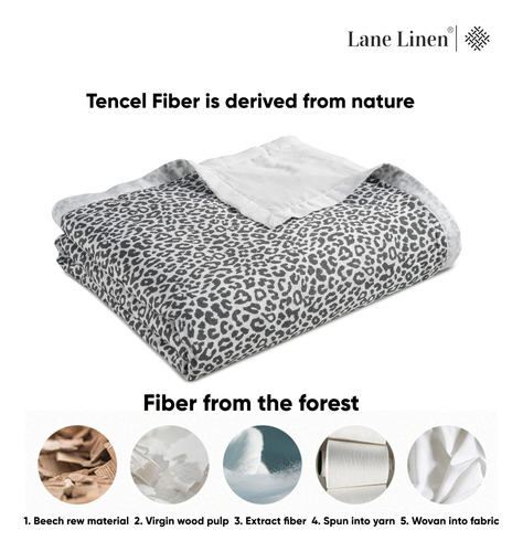 Blanket Lane Linen Cooling, Tamaño Doble, Estampado De Guepa