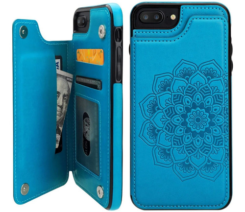 Funda Para iPhone 7 Plus/8 Plus (color Azul/marca Vaburs)