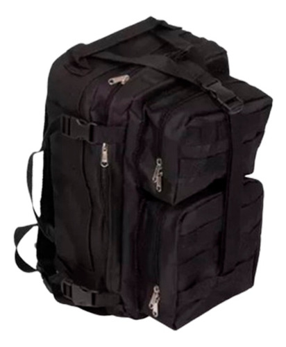 Mochila Táctica 50 L Trekking Asalto Colores Negro Liso