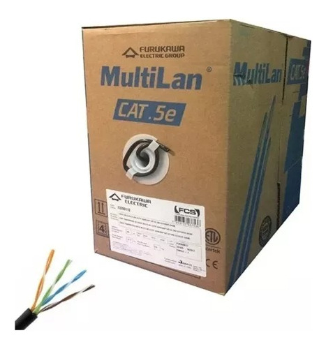 Cable Utp Furukawa 23200110 Cat 5e Exterior 305m 100% Cobre