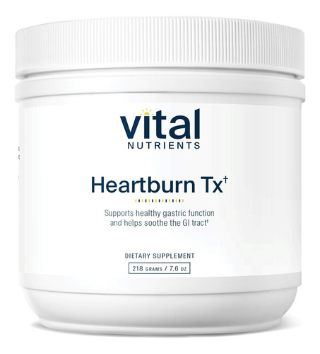 Vital Nutrients Heartburn Tx Acidez Estomacal 218 G Sabor Sin Sabor