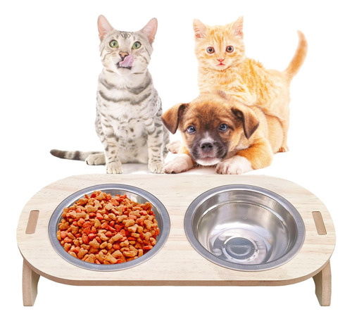 Cuencos Elevados Para Gatos Y Cachorros Para Alimentos Y Agu
