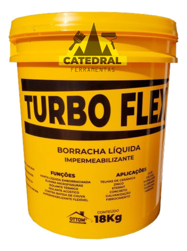 Imperm. Borracha Líquida Flex Turbo 18kg Atenção A Descrição Cor Marfim