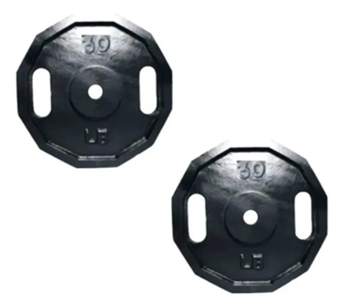 Par Discos 15 Kg Estándar Total 30 Kg Para Barras