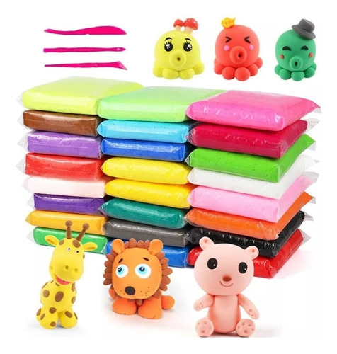 36 Masas Colores Slime Foamy Plasticina Moldeable Masilla