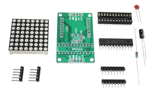 Matriz De Led 8x8 Azul Max7219 Arduino Pic Kit Para Armar