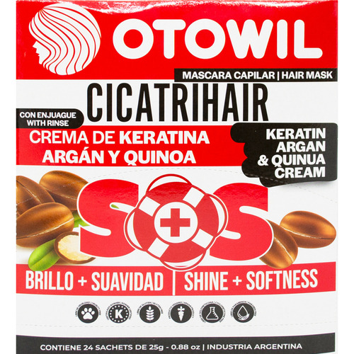 Otowil Cicatrihair Mascara Keratina Argan X24 Sobres 3c