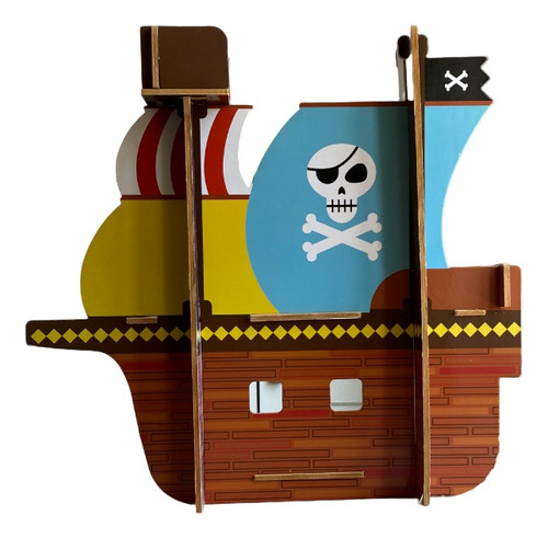 Barco Pirata Para Armar En Madera Open Box