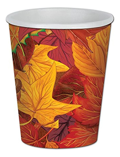 Beistle, Vasos De Bebida De Hoja De Otoño Multicolor (paquet