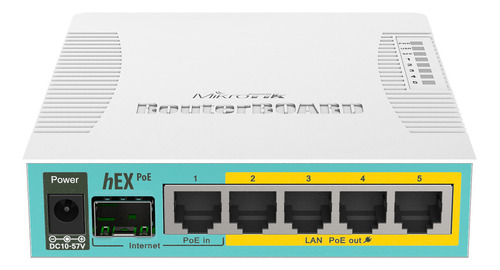 Mikrotik - Routerboard Rb960pgs Hex Poe 800mhz 128ram Gigabi