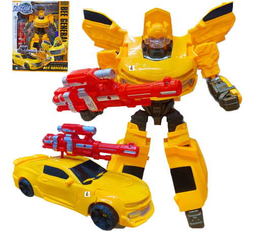 Transformer Robot Bumble Autobot Bee Y Accesorios 30cm
