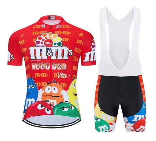 Imagen 1 de 2 de Maillot Y Licra Conjunto Uniforme De Ciclistas M&m