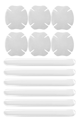 6x Manija De La Puerta Del Coche Copa Protectores Contra
