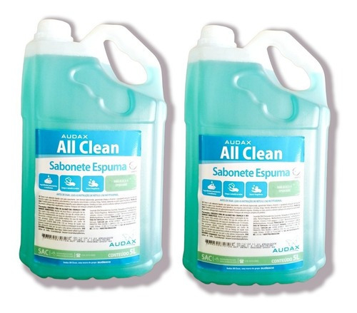 2 Galões - Sabonete Espuma Erva Doce Audax All Clean 5 L