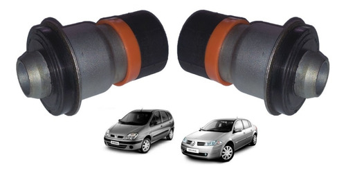 Imagen 1 de 5 de Kit 2 Bujes De Araña( Cuna Motor) Renault Megane 2- Scenic 2