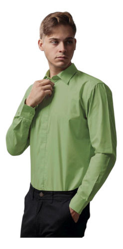 Camisa Clásica De Vestir De Hombre Bpremium Ccuello Italiano