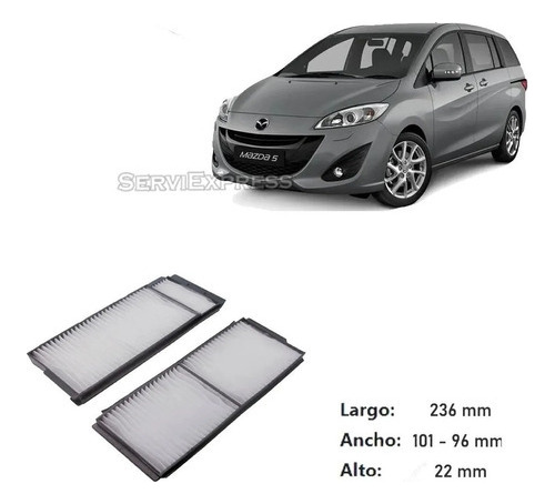 Filtro Polen Mazda 5 2.0 Del 2005 Al 2013