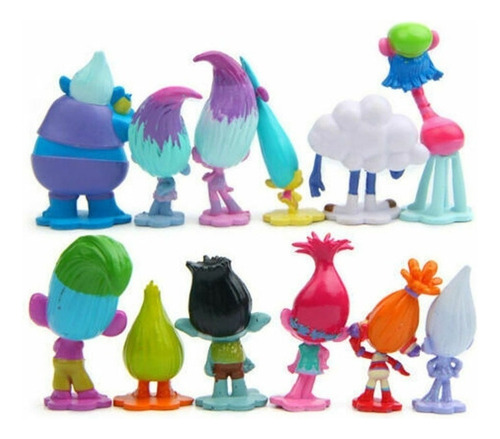 12pcs Trolls Poppy Branch Modelo Figura Juguete Niños Regalo