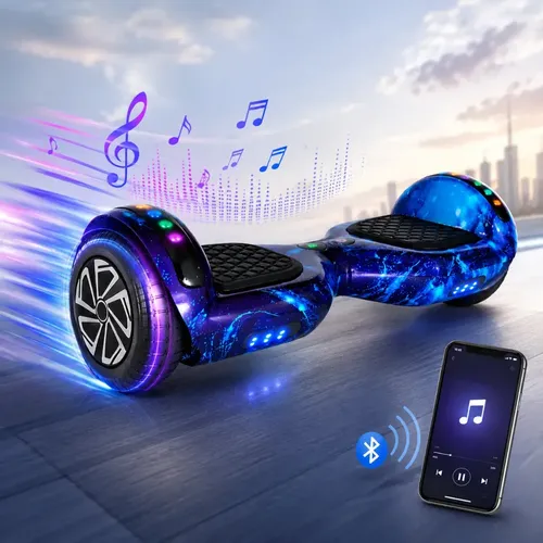 Hoverboard Skate Elétrico 6.5 com Led Bluetooth para Criança - foto 1