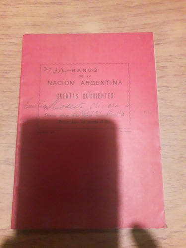 Libreta Banco Nación Argentina Cuentas Corrientes 1929