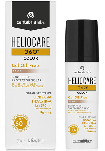 Heliocare 360 Gel Oil Free Beige Spf 50+ Toque Seco X 50 Ml